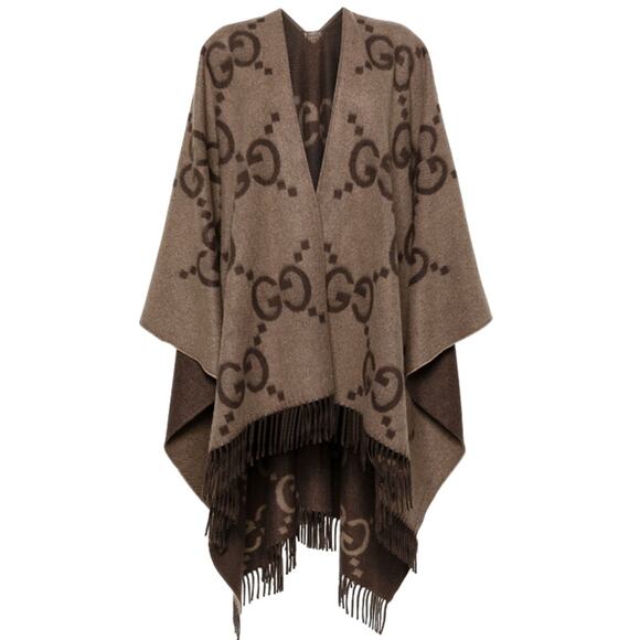 Gucci Jackets & Blazers - BRAND NEW GUCCI REVERSIBLE CASHMERE GG JUMBO CAPE SHAWL WRAP PONCHO AUTHENTIC